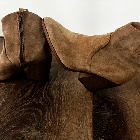 Tan "Suede" Booties - Picture 9 of 9